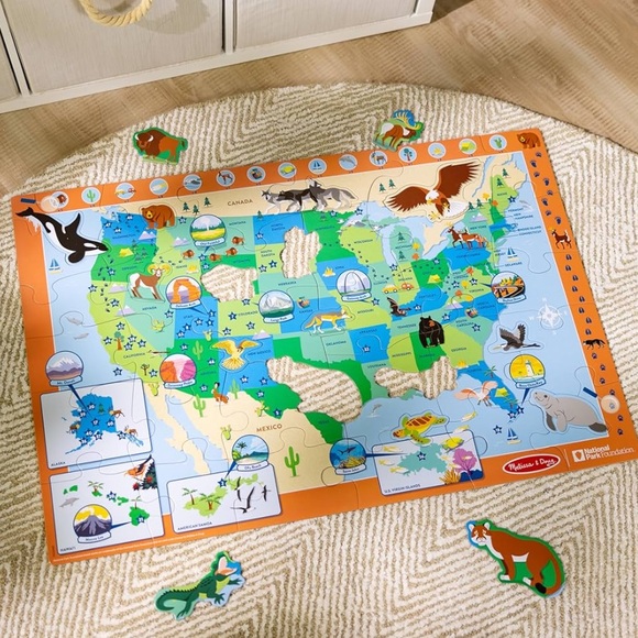❣️ Melissa & Doug National Parks U.S.A. Map Jumbo Floor Puzzle - Picture 4 of 7